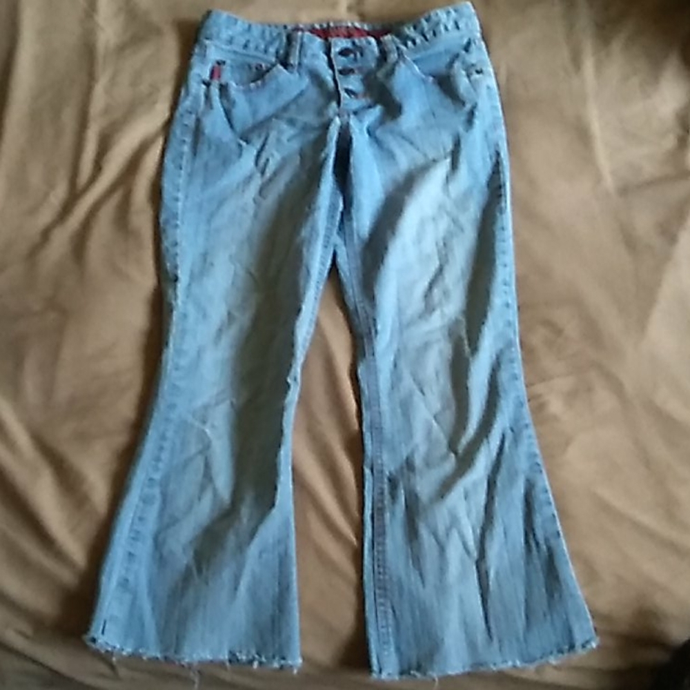 Mudd raw hem boot cut leg jeans